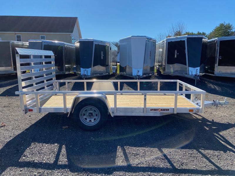 2023 Sport Haven 6x12 Aluminum Utility Trailer w/Fold Flat Ramp