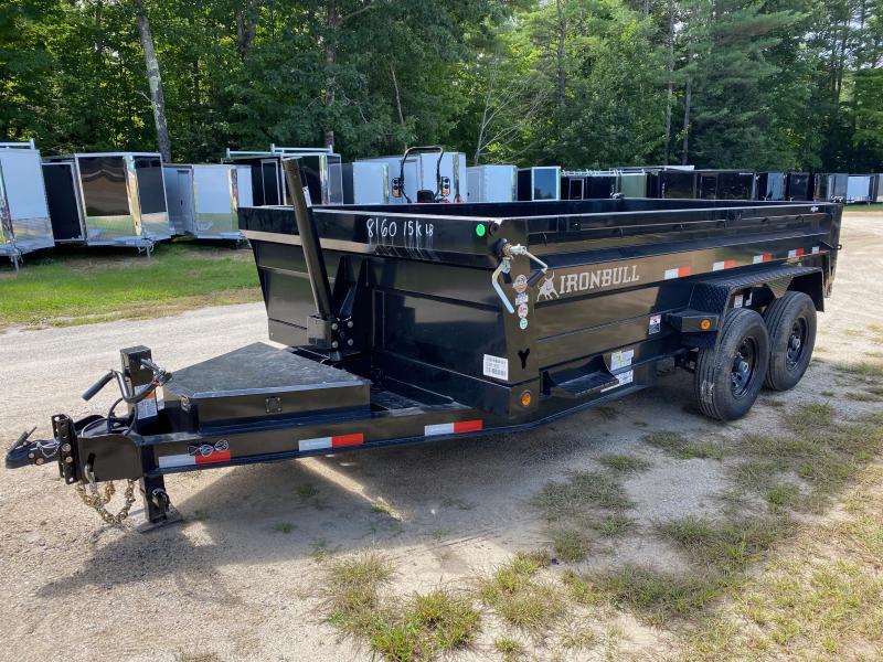 2024 Iron Bull 7x14 Powder Coated 15K Telescopic Dump Trailer w/Tarp