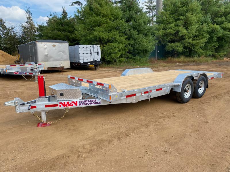2024 N&N Trailers 7x20 Galvanized 14K Tilt Equipment Trailer w/Hydraulic Jack Central NH