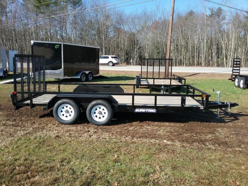 Sure-Trac 7 x 16 Tube Top Utility Trailer 7K Tand Sure-Trac 7 x 16 Tube Top Utility Trailer 7K Tand