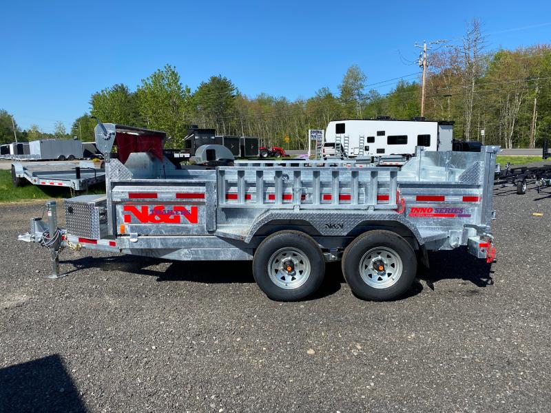 2022 N&N Trailers 6x12 Galvanized 10K Dump Trailer w/Tarp Kit & Ramps Central NH Trailers