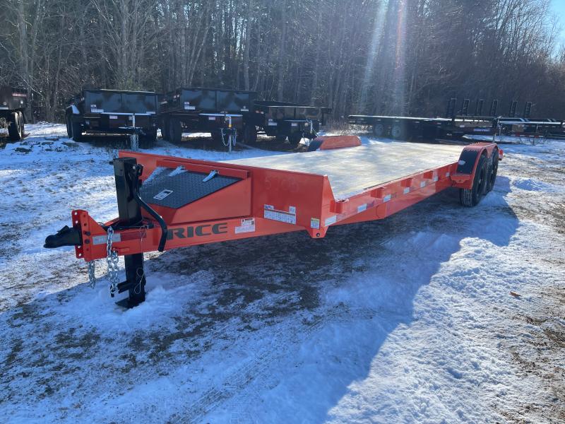 2023 Rice Trailers 7x24 Powder Coated 10k Car Hauler w/SlideIn Ramps