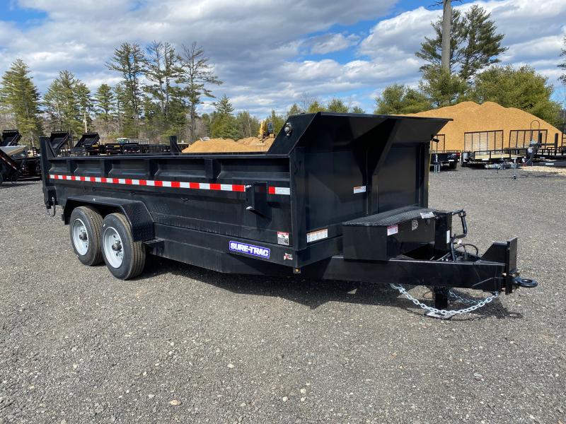2022 SureTrac 7x16 Powder Coated 16K LowPro Dump Trailer w/Scissor