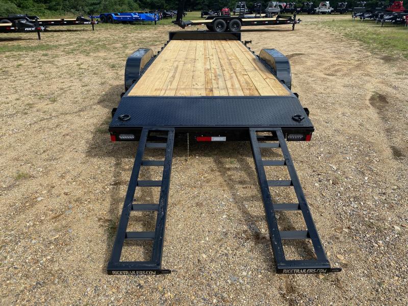2025 Rice Trailers 7x22 Powder Coated 10k Car Hauler w/SlideIn Ramps