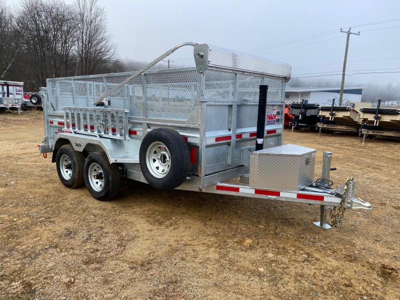 2024 N&N Trailers 6x12 Galvanized 10K Dump Trailer w/Side Extensions, Tarp Kit & Ramps 7x12