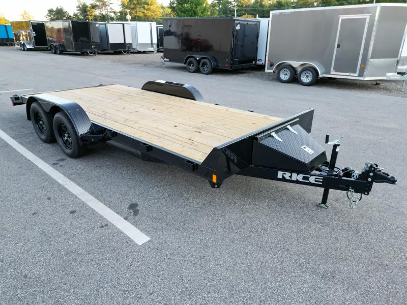 2022 Rice Trailers 7x18 Powder Coated 7k Car Hauler w/Slide-In Ramps 2022 Rice Trailers 7x18 Powder Coated 7k Car Hauler w/Slide-In Ramps