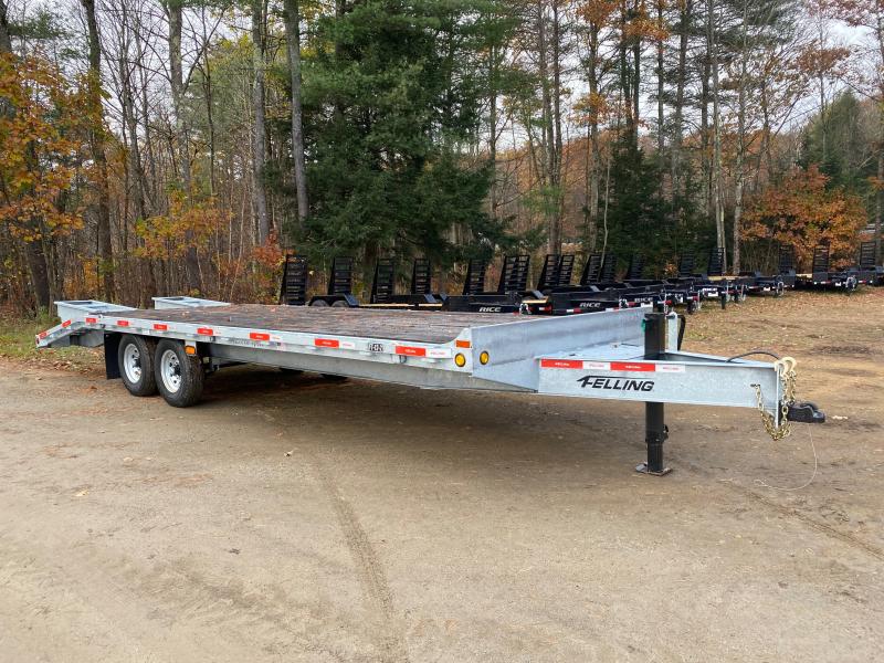 2023 Felling Trailers 8.5x20+5 Galvanized 14K Deckover Equipment Trailer w/Fold Flat Ramps