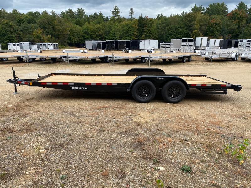 2025 Triple Crown Trailers 7x20 7K Wood Deck Car Hauler w/Stowable