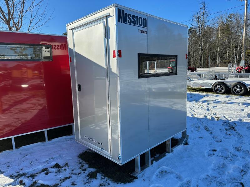 2023 Mission 4x6 Aluminum Ice Shack w/Tow Hitch, Skis, & Roof Vent