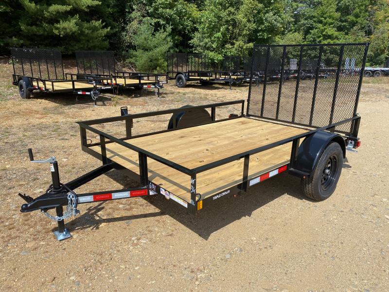 2025 Triple Crown Trailers 6x10 Powder Coated 3K Utility Trailer w/Rear