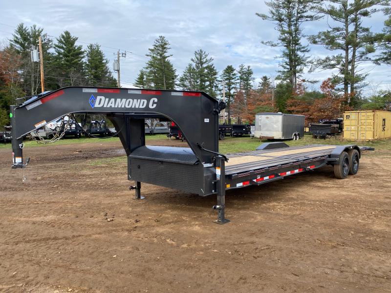 2023 Diamond C Trailers 7x28 Powder Coated 20K Lowpro Gooseneck Partial