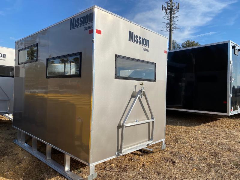 2023 Mission 4x6 Aluminum Ice Shack w/Tow Hitch, Skis, & Roof Vent