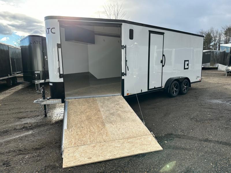 2023 ATC 7x18+6 Aluminum Enclosed Drive In/Out Snowmobile Trailer w