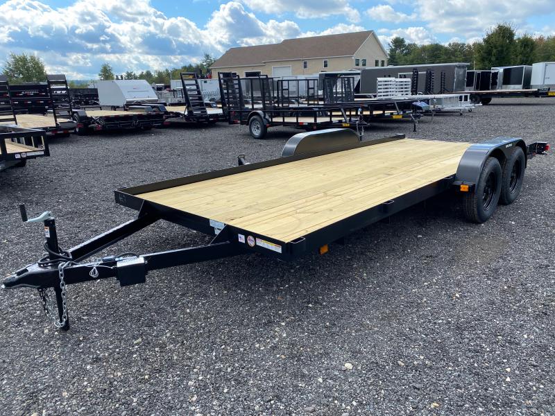 2022 Triple Crown Trailers 7x18 7K Wood Deck Car Hauler w/Stowable