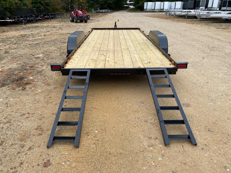 2025 Triple Crown Trailers 7x18 7K Wood Deck Car Hauler w/Stowable