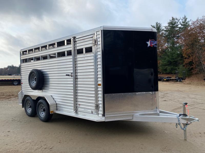 2023 Frontier Livestock 16'7" Lite Aluminum 10K Livestock Trailer w/Extra Height, Spare Tire