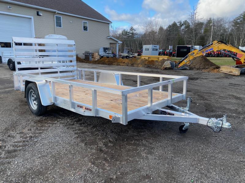 2024 Sport Haven 6x12 Aluminum Utility Trailer w/Fold Flat Ramp
