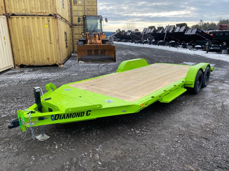 2023 Diamond C Trailers 7x18 Powder Coated 7K Car Hauler w/Winch Plate