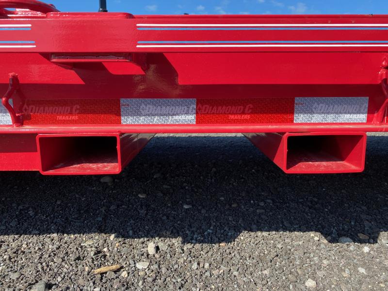 2022 Diamond C Trailers 7x24 Powder Coated 15K Partial Tilt Equipment Trailer w/Blackwood Deck