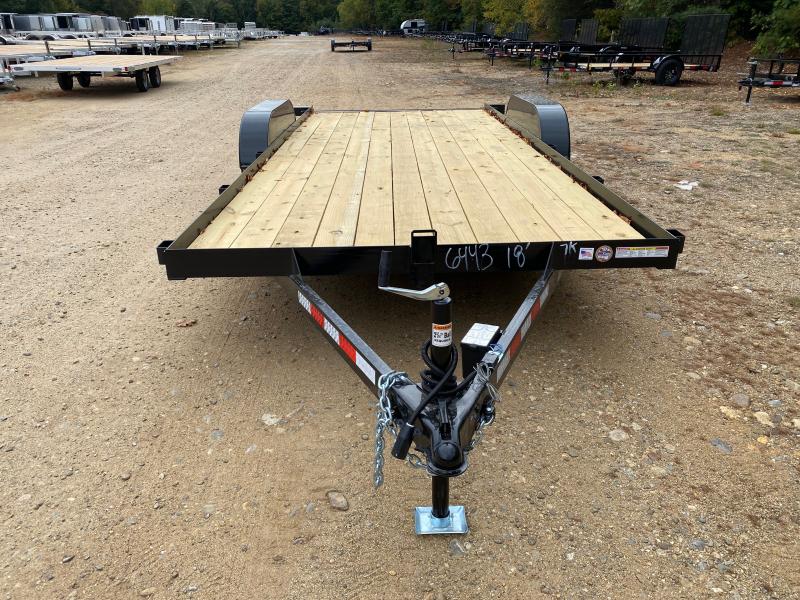 2025 Triple Crown Trailers 7x18 7K Wood Deck Car Hauler w/Stowable