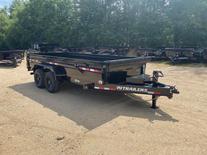 2025 PJ Trailers 7x16 Powder Coated 14K Scissor Lift Dump Trailer w