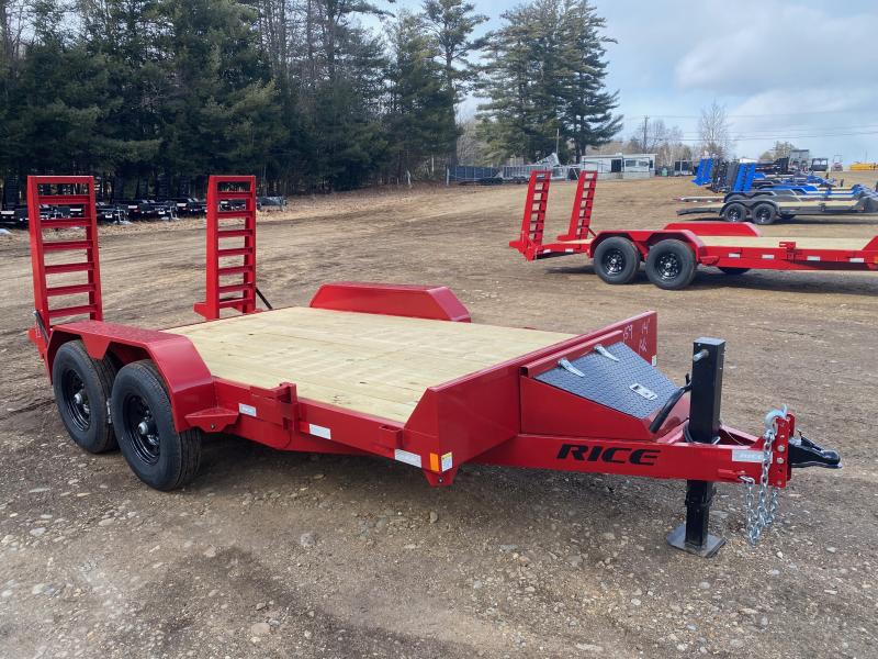 2024 Rice Trailers 7x14 14K LowPro Equipment Trailer w/Ramps & Toolbox