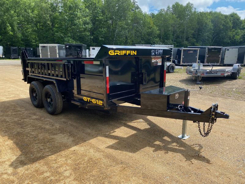 2024 Griffin 6x12 Powder Coated 10K Dump Trailer w/Ramps