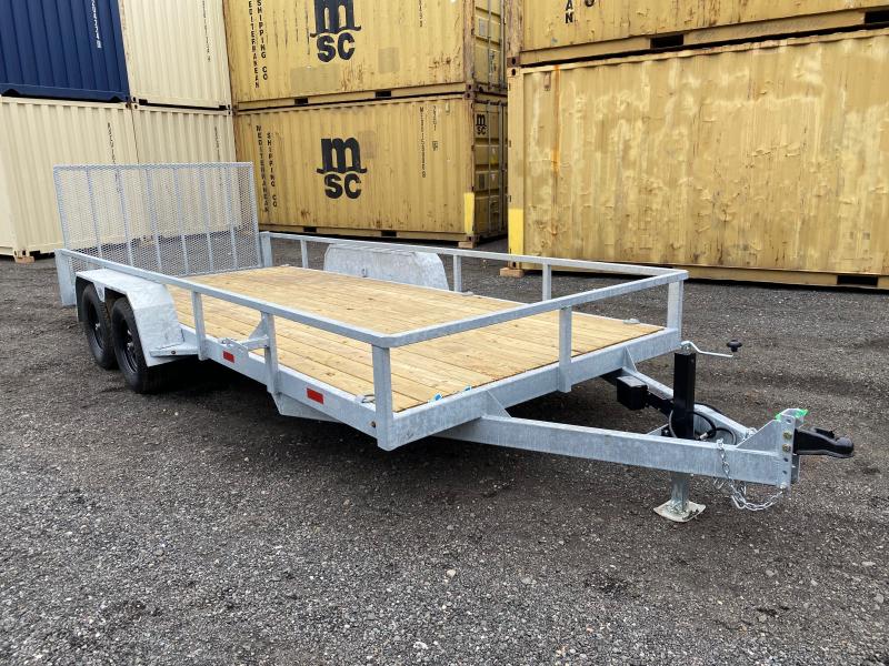 2023 BND 7x18 Galvanized 10K Landscape Trailer w/Rear Ramp Gate