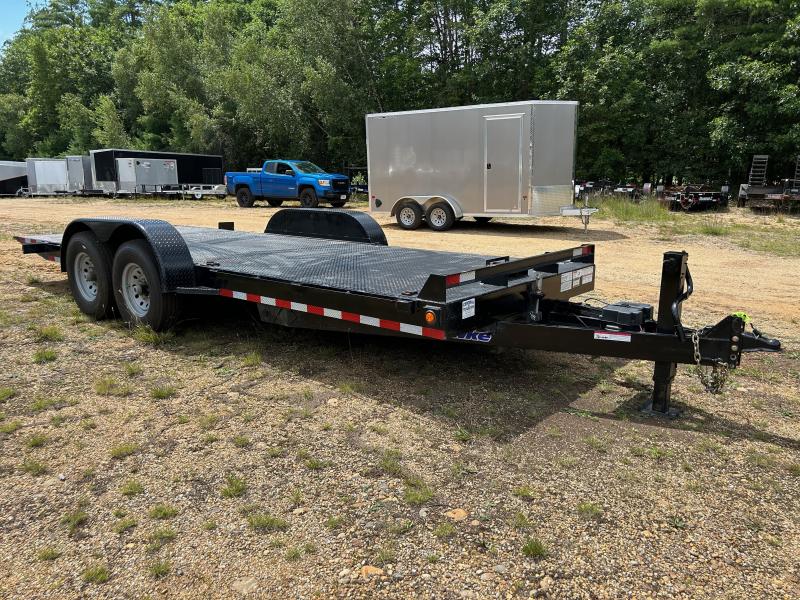 2022 Hawke Trailers 7x20 Steel Deck 15K Power Tilt Equipment Trailer