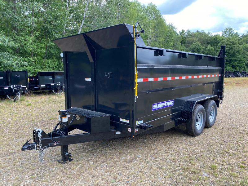 2023 SureTrac 7x14 Powder Coated 14K High Side Scissor Lift Dump