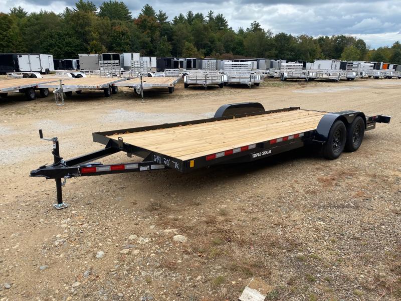 2025 Triple Crown Trailers 7x20 7K Wood Deck Car Hauler w/Stowable