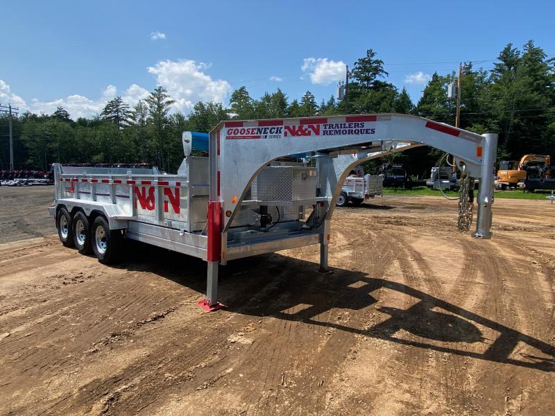 2023 N&N Trailers 7x16 Galvanized 21K Gooseneck Dump Trailer 2023 N&N Trailers 7x16 Galvanized 21K Gooseneck Dump Trailer
