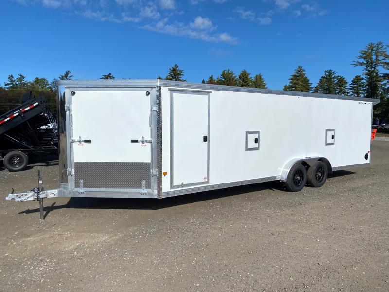 2025 SnoPro Trailers 101x12 Hybrid 2Place Enclosed Snowmobile Trailer w/Rust Free PKG & Spoiler