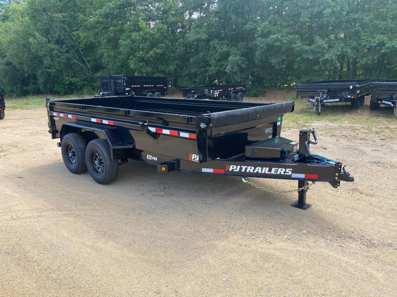 2025 PJ Trailers 7x14 Powder Coated 14K Scissor Lift Dump Trailer w