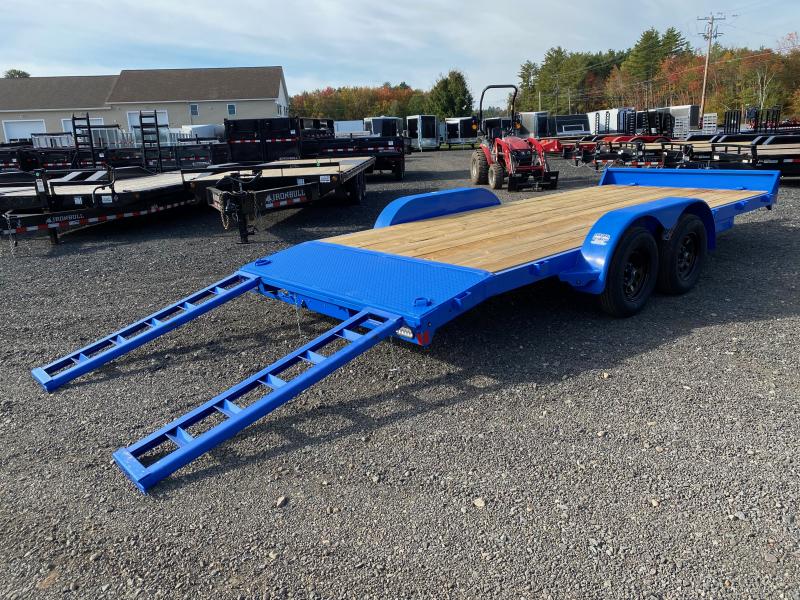 2023 Rice Trailers 7x18 Powder Coated 7k Car Hauler w/Slide-In Ramps