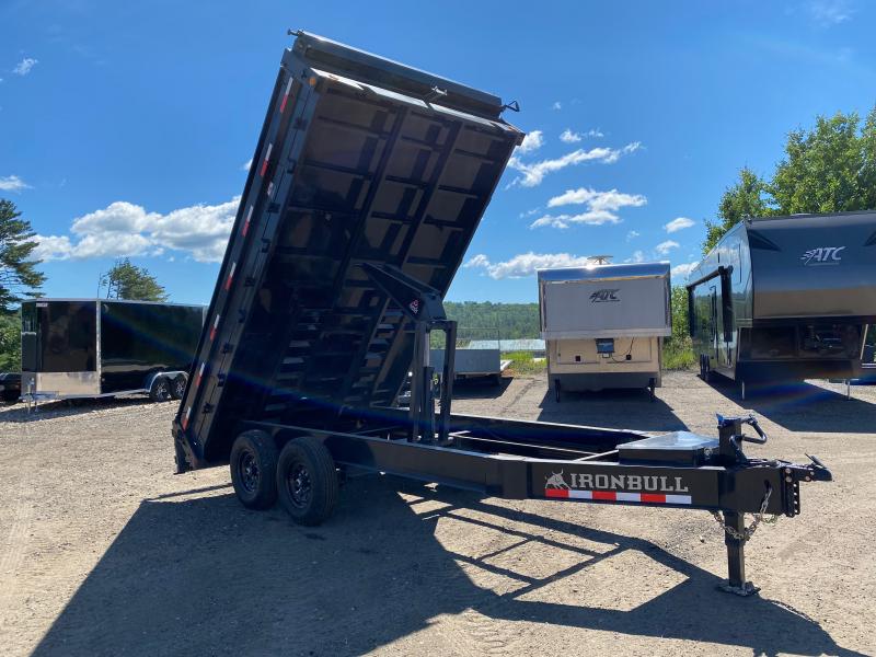 2023 Iron Bull Trailers 8x16 Powder Coated 14K Deckover Dump Trailer w/Fold Down Sides Central