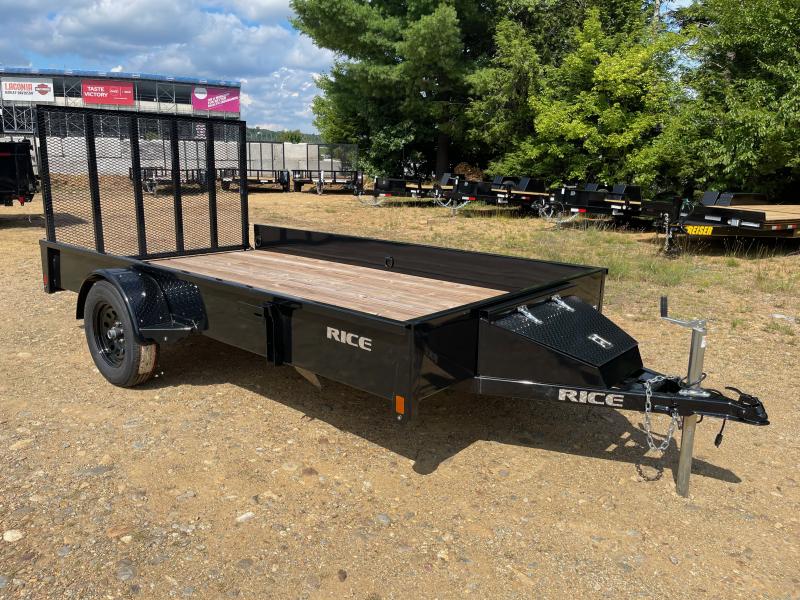 2022 Rice Trailers 6.5x12 Powder Coated Utility w/Spare Mount Central