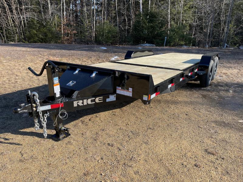 2023 Rice Trailers 7x16+6 Powder Coated 14K Partial Tilt Equipment