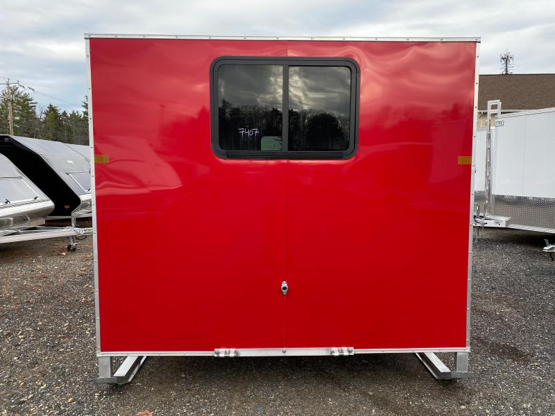 2023 Mission 8x12 Aluminum Ice Shack w/Tow Hitch, Sliding Windows