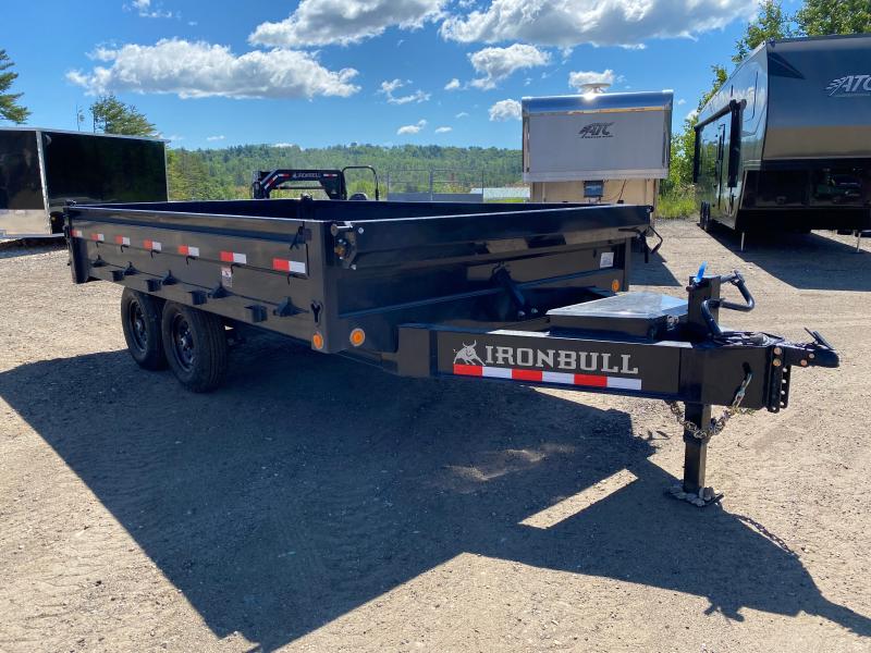 2023 Iron Bull Trailers 8x16 Powder Coated 14K Deckover Dump Trailer w
