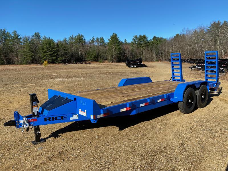 2023 Rice Trailers 7x18 14K LowPro Equipment Trailer w/Ramps & Toolbox