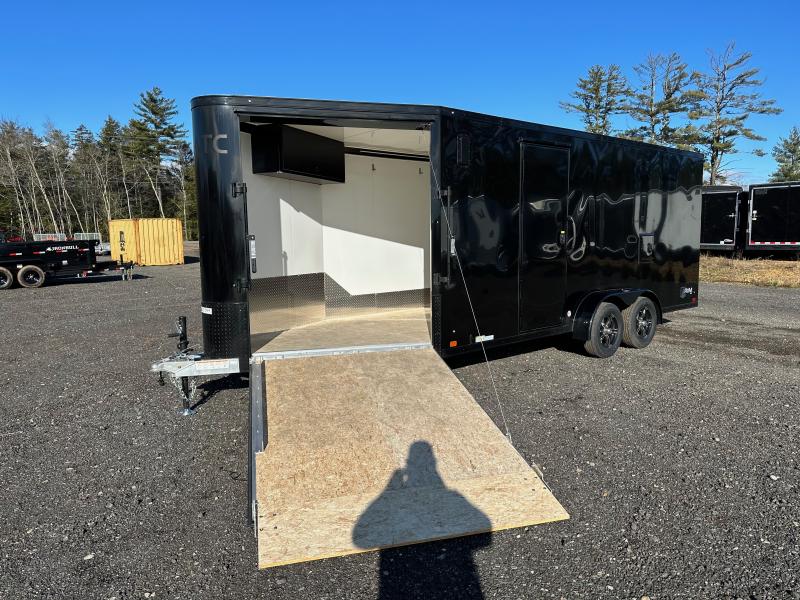 2023 ATC 7x18+6 Aluminum Enclosed Drive In/Out Snowmobile Trailer w