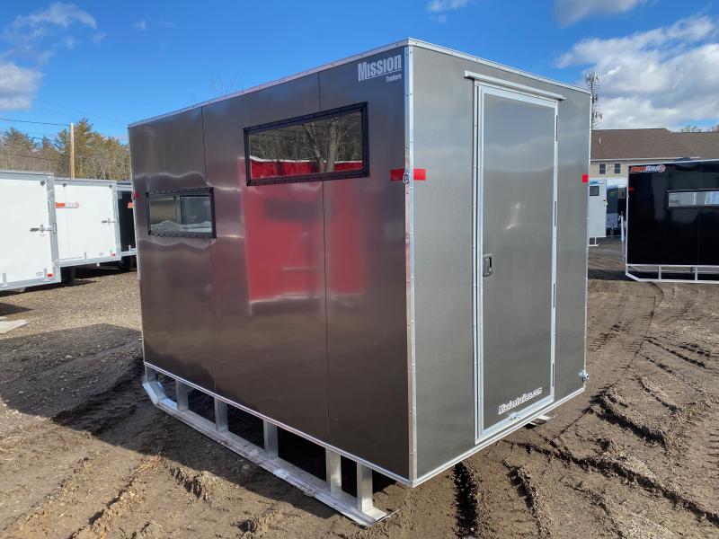 2023 SnoPro 8x12 Aluminum Insulated Ice Shack w/Tow Hitch, Sliding