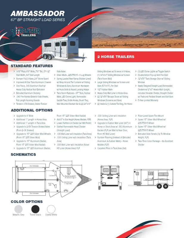 new Horse Trailers Frontier Trailers  for sale, in North Scituate, RI Thumbnail 2