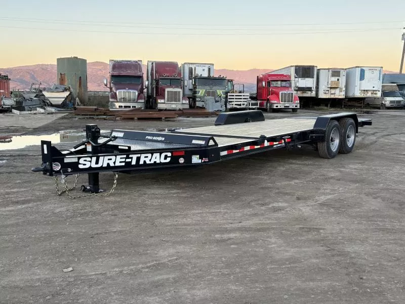 2026 Sure-Trac 7'x18'+4' Pro Series Beam Tilt Equipment Trailer