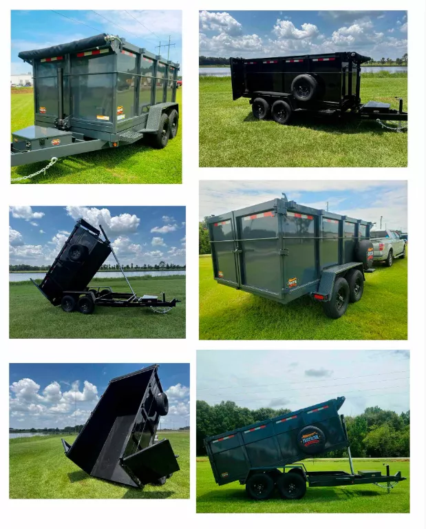 2025 Covered Wagon Trailers 7x14x4 Telescopic Dump Trailer