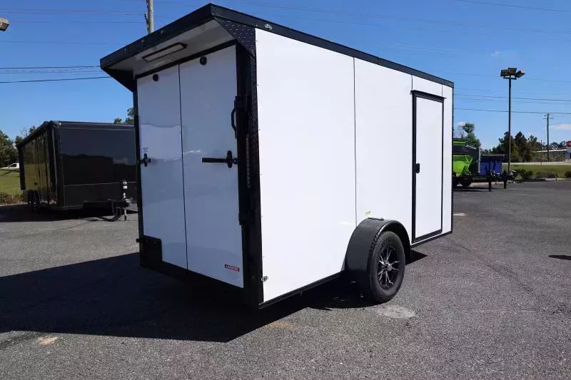2025 South Georgia 6 X 12 SA Enclosed Cargo Trailer | Spoiler, Polycore, 6'6" Interior, Alloy Wheels