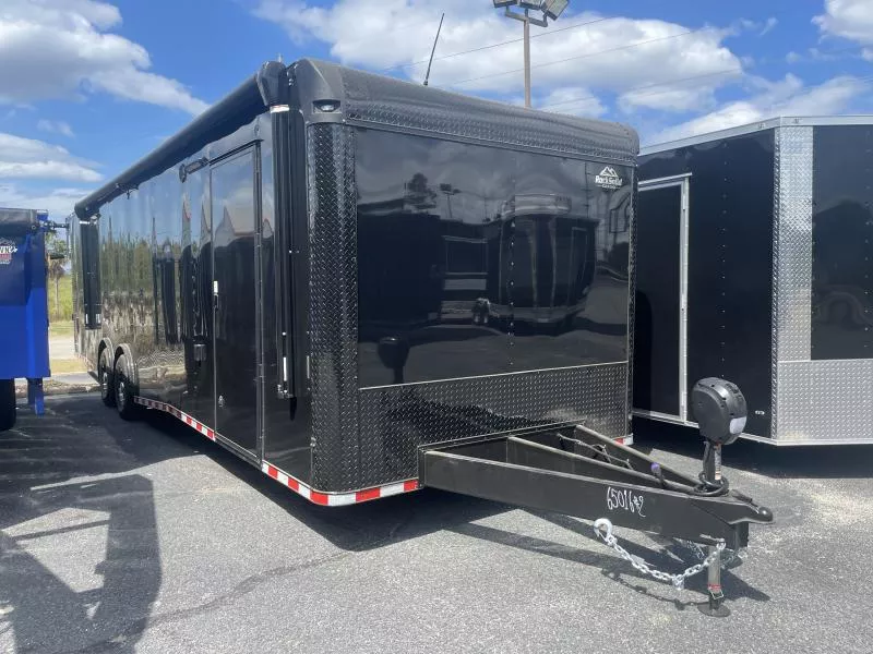2026 Rock Solid Cargo 8.5x32 Race Trailer – Blackout Package, Torsion Axles, A/C, Cabinets & Awning