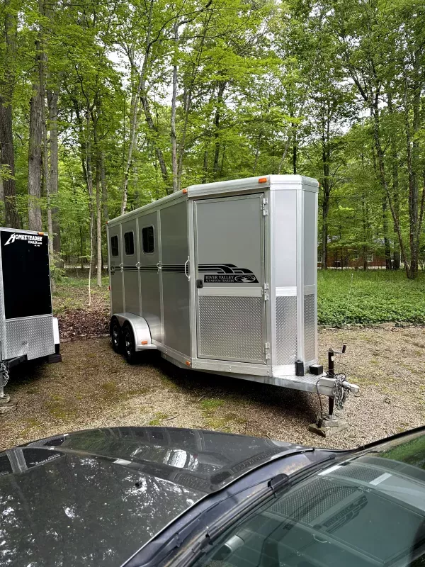 2023 River Valley 3 Horse Slant Load Bumper Trailer