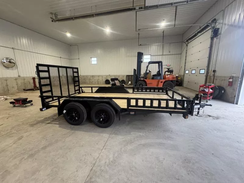 83" X 14' TANDEM AXLE UTILITY (2" X 3" ANGLE FRAME)